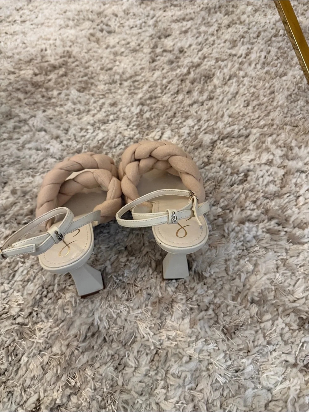 Braided Strap Women’s Sandals in Beige